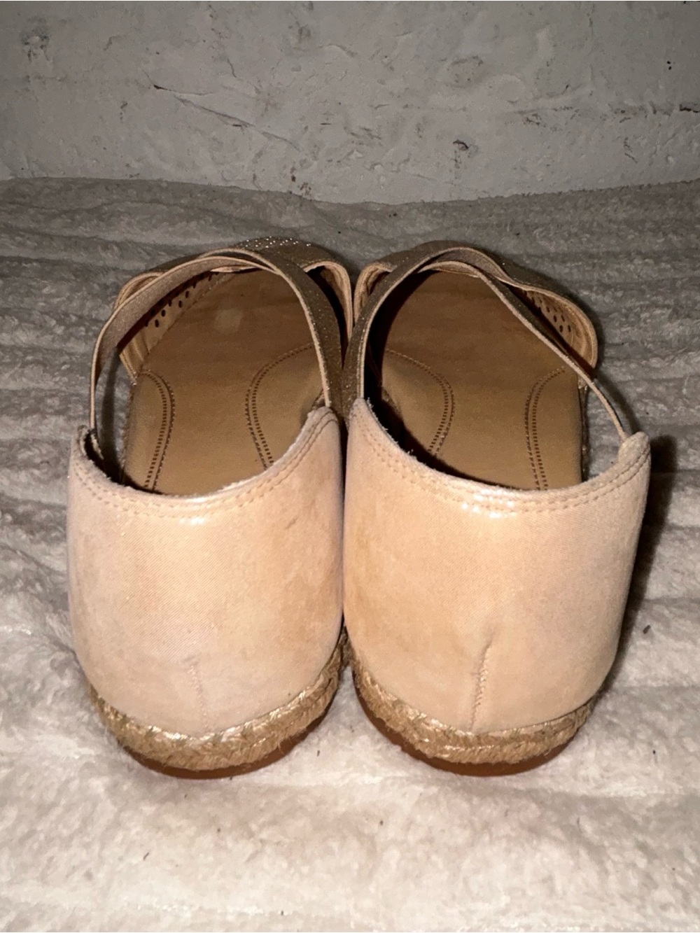 Nurture by Lamaze Metallic Gold Espadrille Flats with Crisscross Straps - Picture 3 of 10